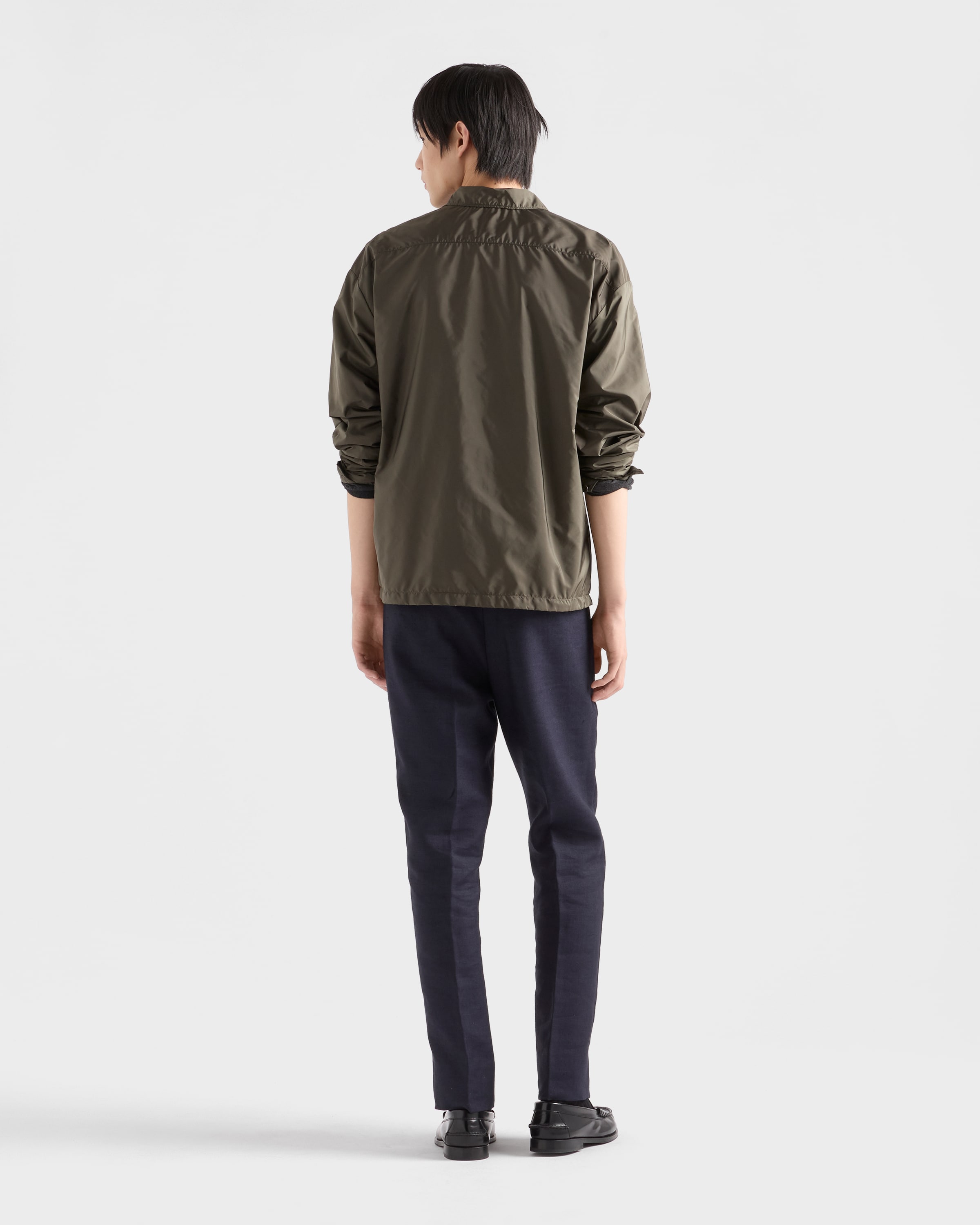 Selva Green Re-Nylon zipper shirt | PRADA - United Kingdom
