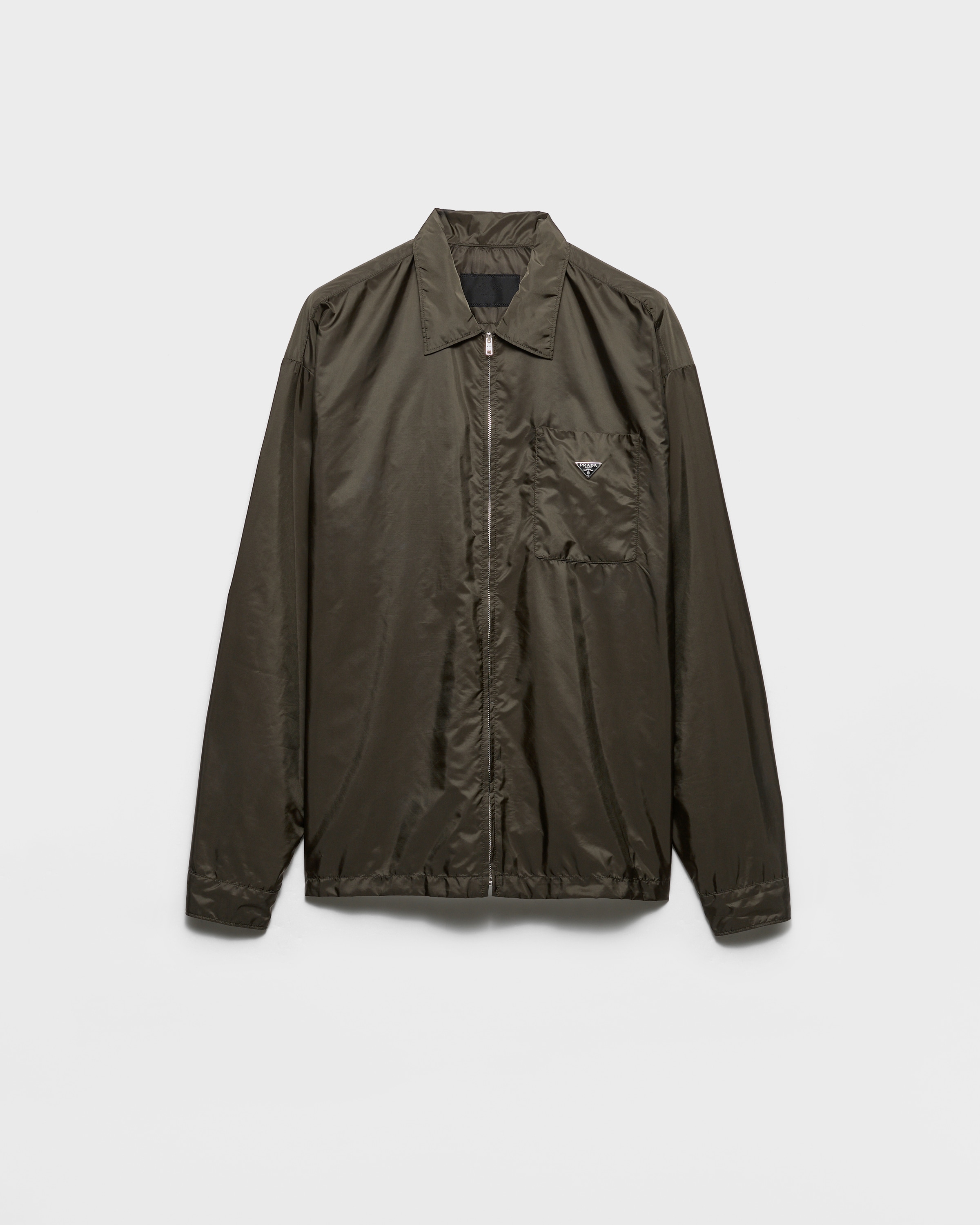 Selva Green Re-Nylon zipper shirt | PRADA - United Kingdom