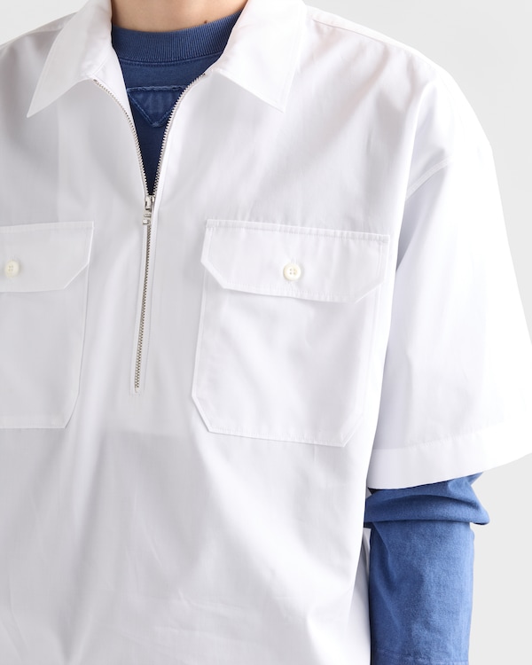 Short-sleeved cotton shirt - White Short-sleeved cotton shirt - White