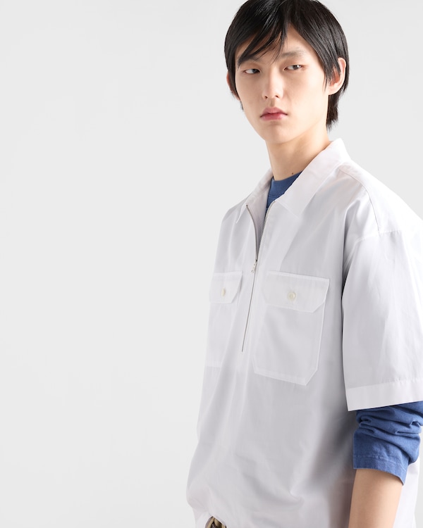 Short-sleeved cotton shirt - White Short-sleeved cotton shirt - White