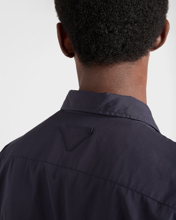 قميص قطن بأكمام قصيرة - أزرق قميص قطن بأكمام قصيرة - أزرق