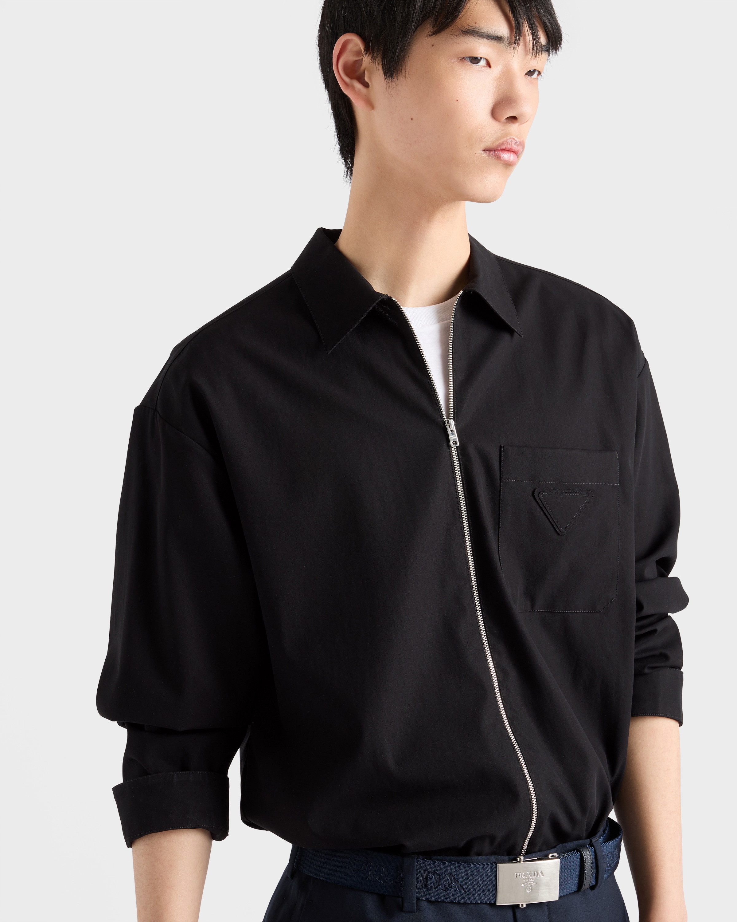 Black Cotton shirt | PRADA - United States