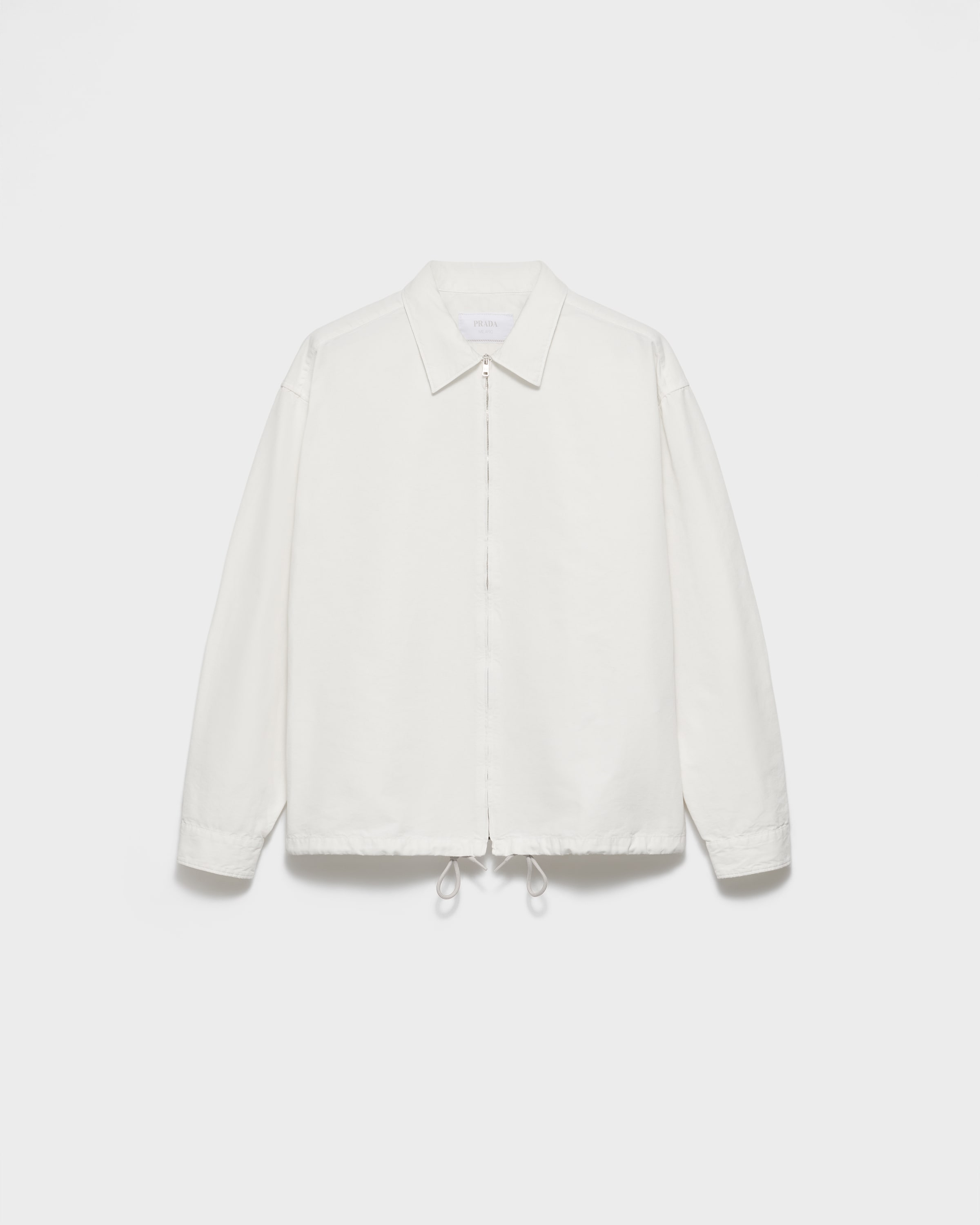 Chalk White Cotton Shirt | PRADA - United States