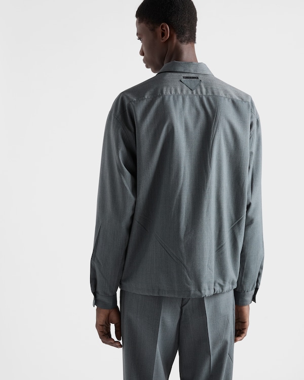 Wool zipper shirt - Uniform Gray Wool zipper shirt - Uniform Gray