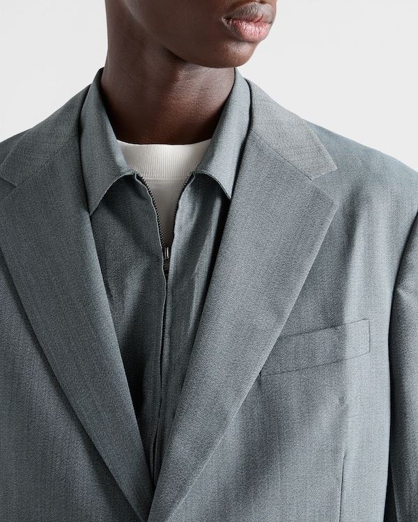 Wool zipper shirt - Uniform Gray Wool zipper shirt - Uniform Gray