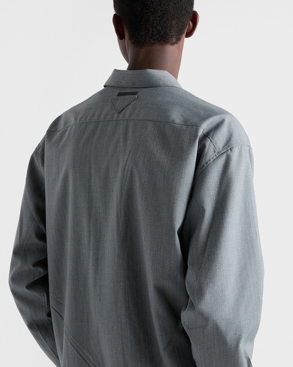 Wool zipper shirt - Uniform Gray Wool zipper shirt - Uniform Gray