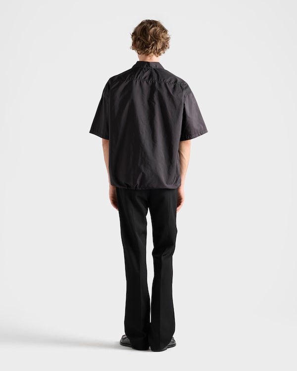 Chemise à fermeture éclair en Re-Nylon à manches courtes - Noir Chemise à fermeture éclair en Re-Nylon à manches courtes - Noir