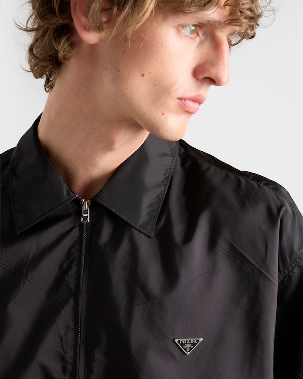 Chemise à fermeture éclair en Re-Nylon à manches courtes - Noir Chemise à fermeture éclair en Re-Nylon à manches courtes - Noir
