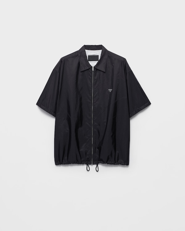 Chemise à fermeture éclair en Re-Nylon à manches courtes - Noir Chemise à fermeture éclair en Re-Nylon à manches courtes - Noir