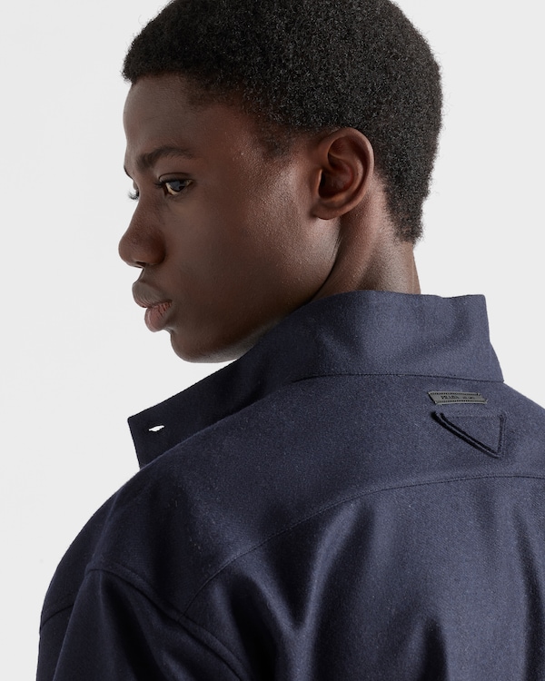 Wool and cashmere shirt - Navy Wool and cashmere shirt - Navy