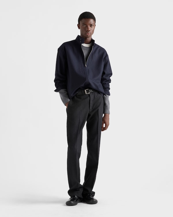 Wool and cashmere shirt - Navy Wool and cashmere shirt - Navy