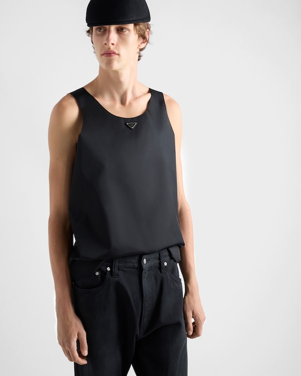 Re-Nylon tank top - Black Re-Nylon tank top - Black