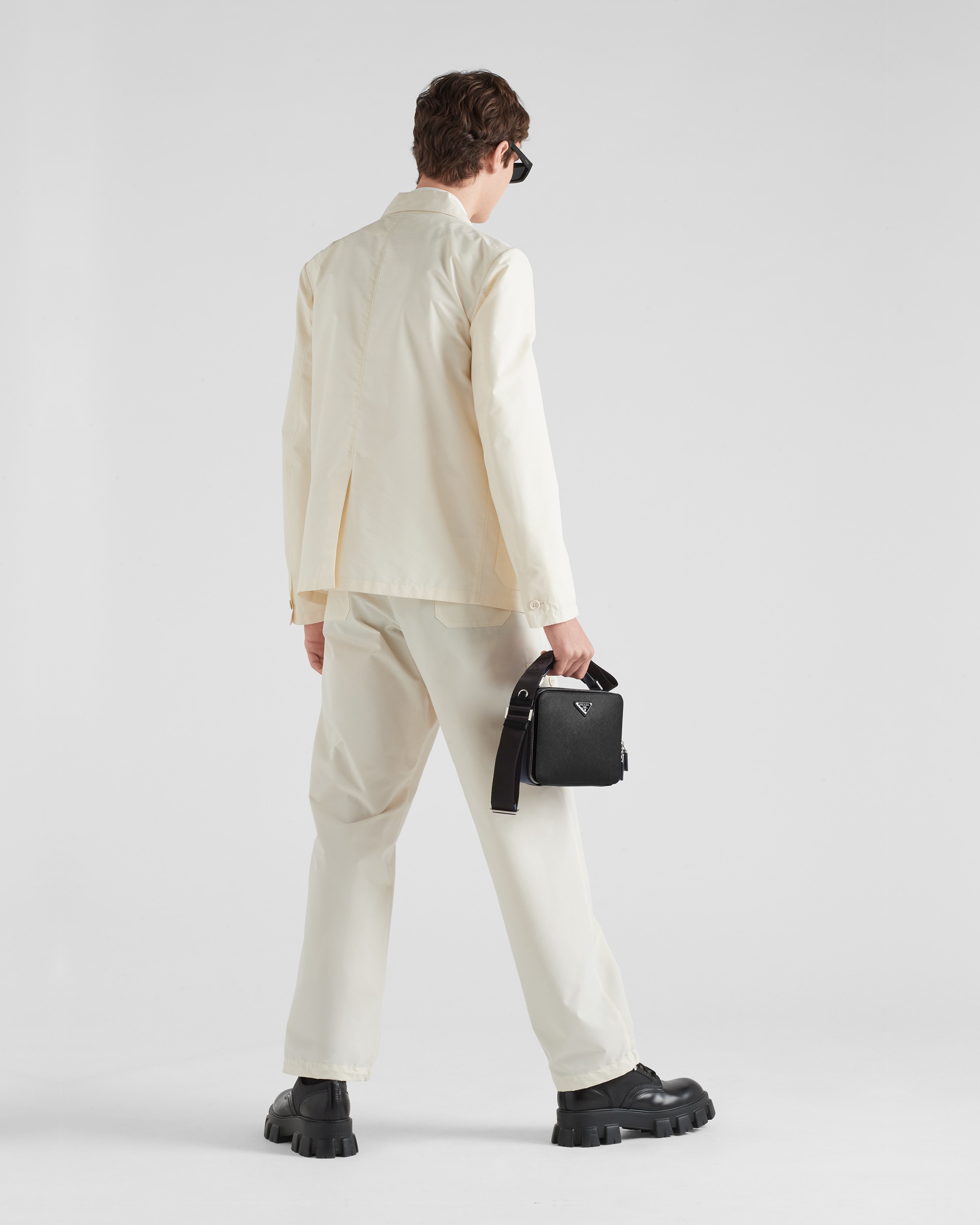 Prada جاكيت من القطن التقني بصف أزرار واحد 5