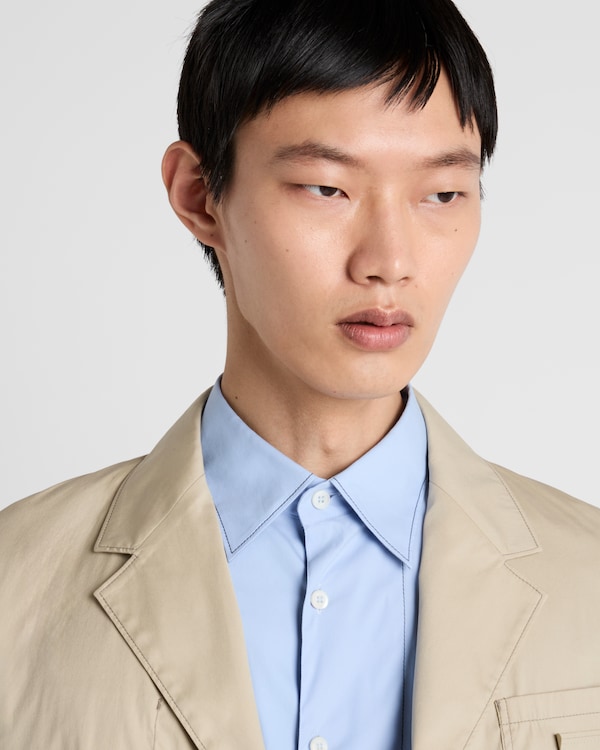 Einreihige Jacke aus Baumwollmischung Einreihige Jacke aus Baumwollmischung