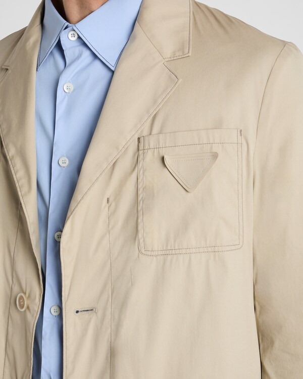 Einreihige Jacke aus Baumwollmischung Einreihige Jacke aus Baumwollmischung