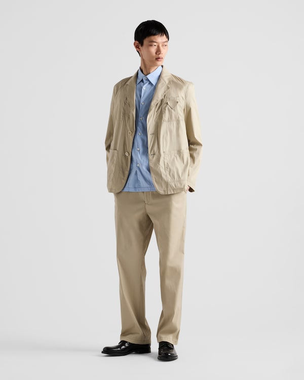 Einreihige Jacke aus Baumwollmischung Einreihige Jacke aus Baumwollmischung