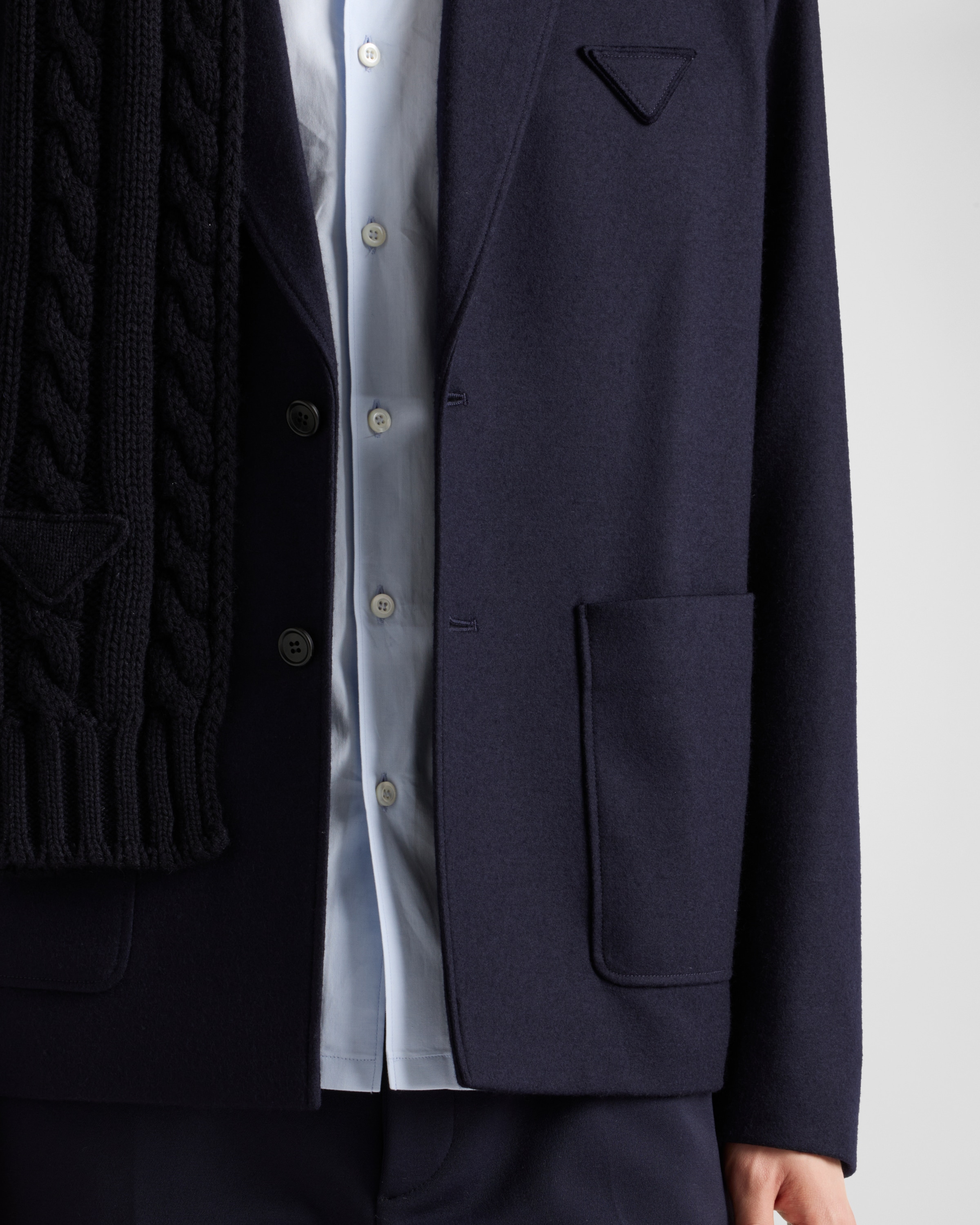 PRADA★ シングルブレストピンストライプウールジャケット 22AW】新作 シングルブレスト ウール ジャケット ◇プラダ