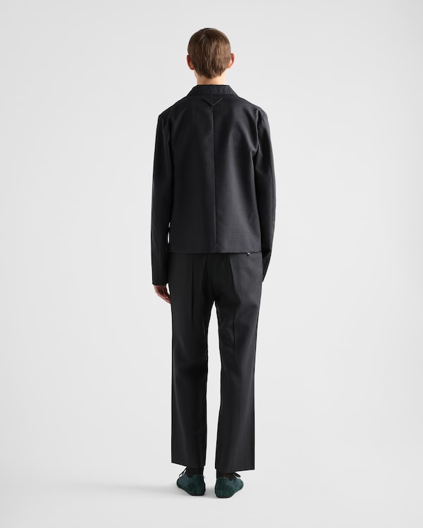 Single-breasted wool and silk jacket Single-breasted wool and silk jacket