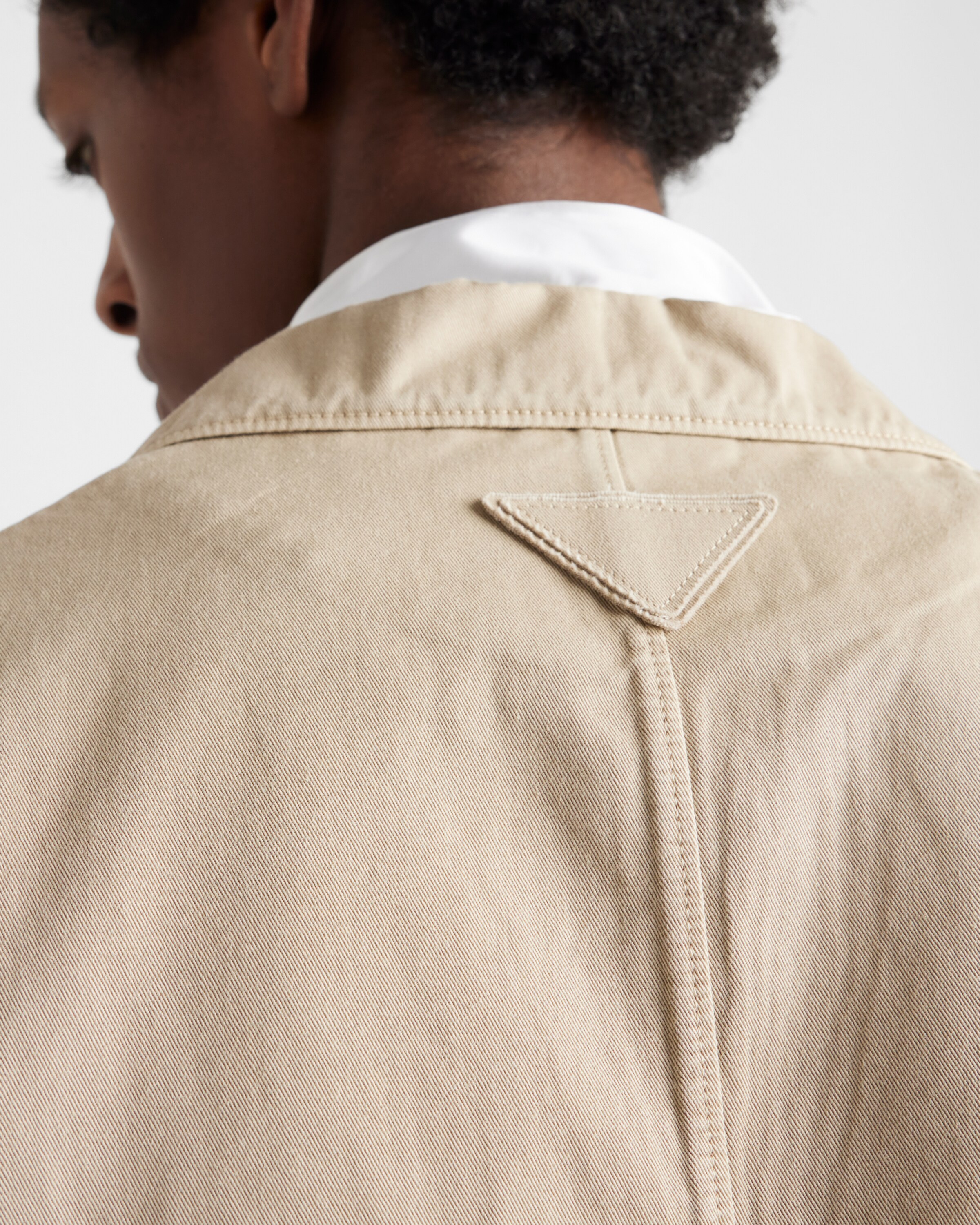 ベージュ シングルブレスト コットン ジャケット | PRADA