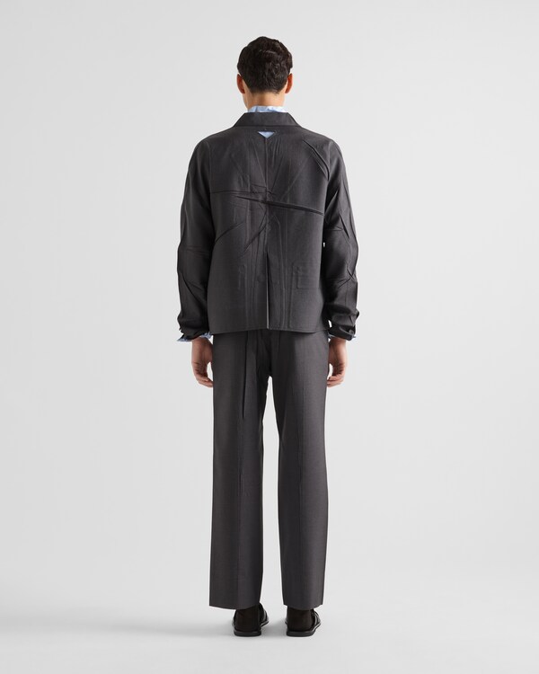 Single-breasted wool and silk jacket Single-breasted wool and silk jacket