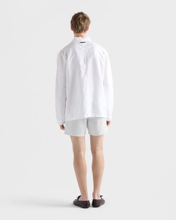 Single-breasted linen jacket - White Single-breasted linen jacket - White