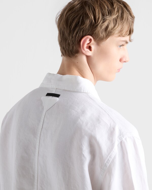 Single-breasted linen jacket - White Single-breasted linen jacket - White