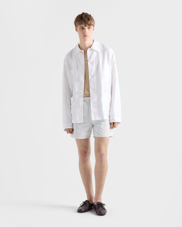 Single-breasted linen jacket - White Single-breasted linen jacket - White