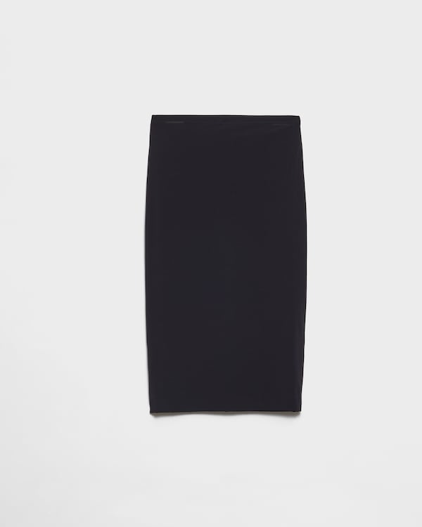 Sottogonna in tessuto stretch - Nero Sottogonna in tessuto stretch - Nero