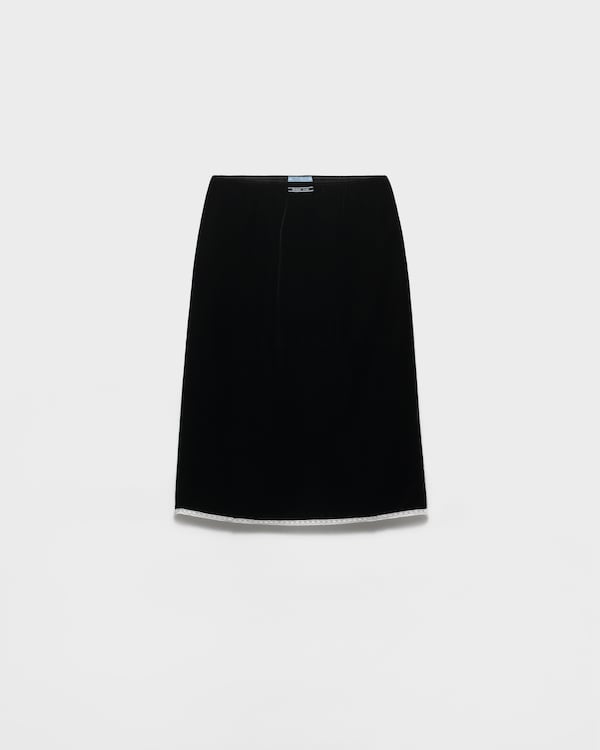 Velvet underskirt - Black Velvet underskirt - Black