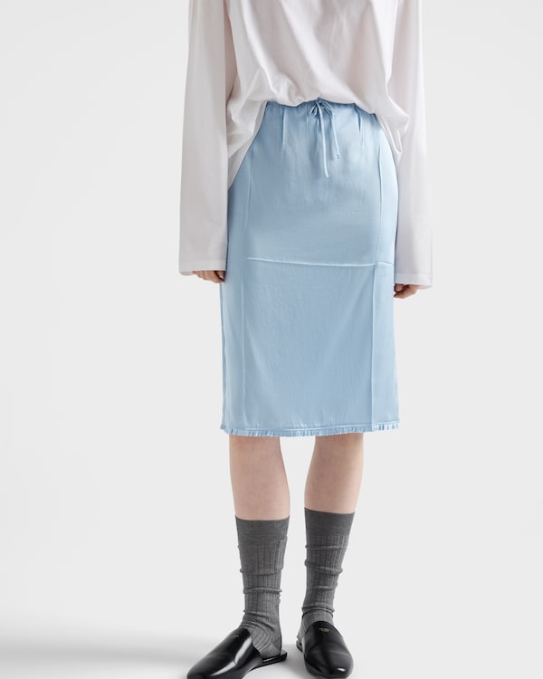 Vintage-look satin underskirt - Lake Blue Vintage-look satin underskirt - Lake Blue