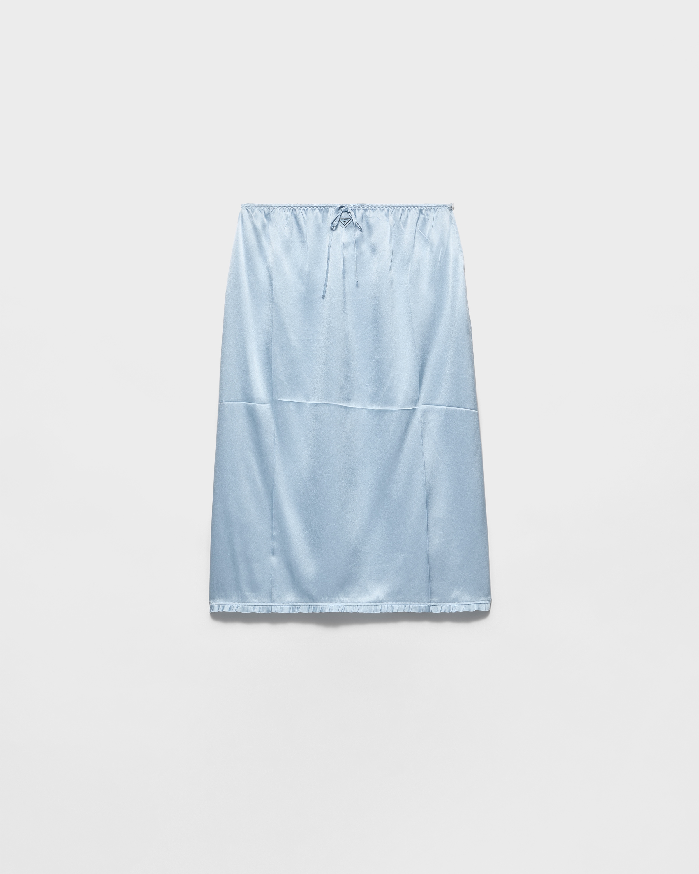 Lake Blue Vintage-look satin underskirt | PRADA - United States