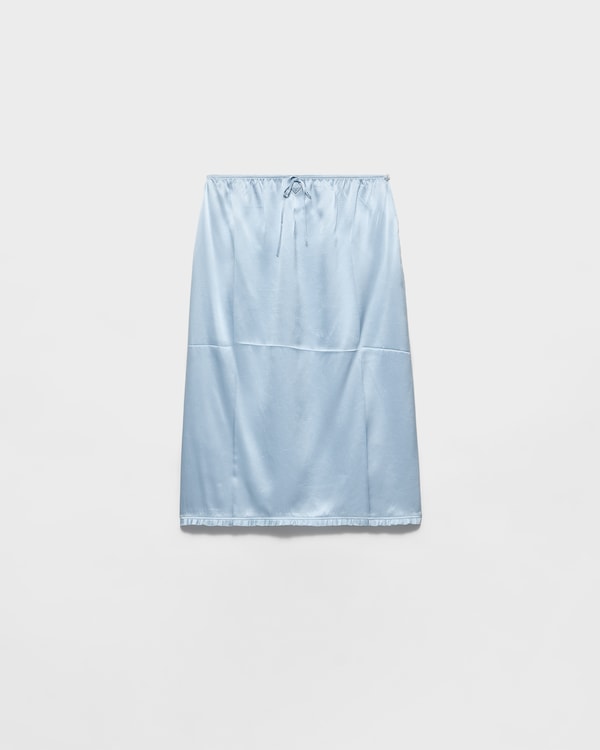 Lake Blue Vintage-look satin underskirt | PRADA - United States