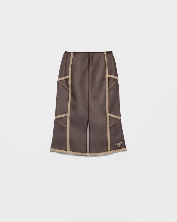 Organza intarsia underskirt - Cocoa Brown Organza intarsia underskirt - Cocoa Brown