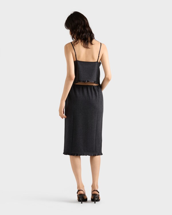 Cashmere and wool jersey underskirt - Slate Gray Cashmere and wool jersey underskirt - Slate Gray