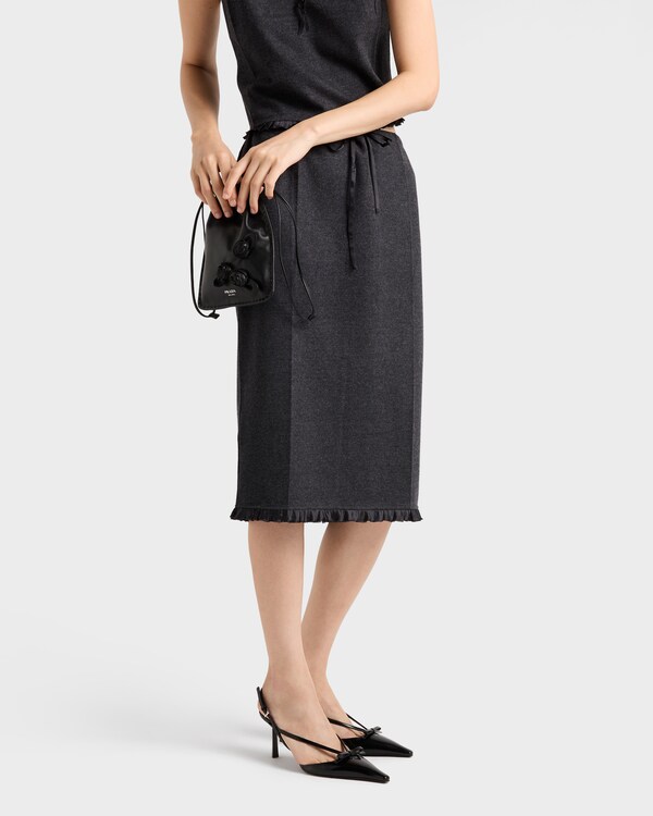 Cashmere and wool jersey underskirt - Slate Gray Cashmere and wool jersey underskirt - Slate Gray