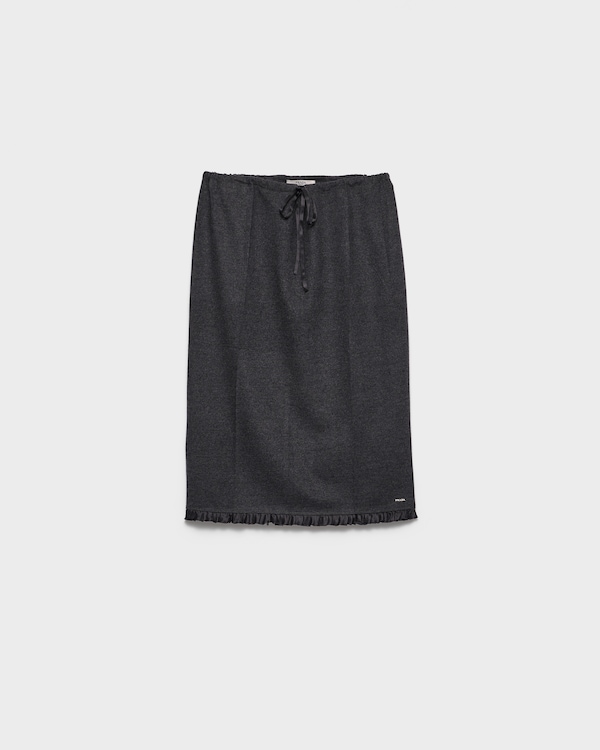 Cashmere and wool jersey underskirt - Slate Gray Cashmere and wool jersey underskirt - Slate Gray