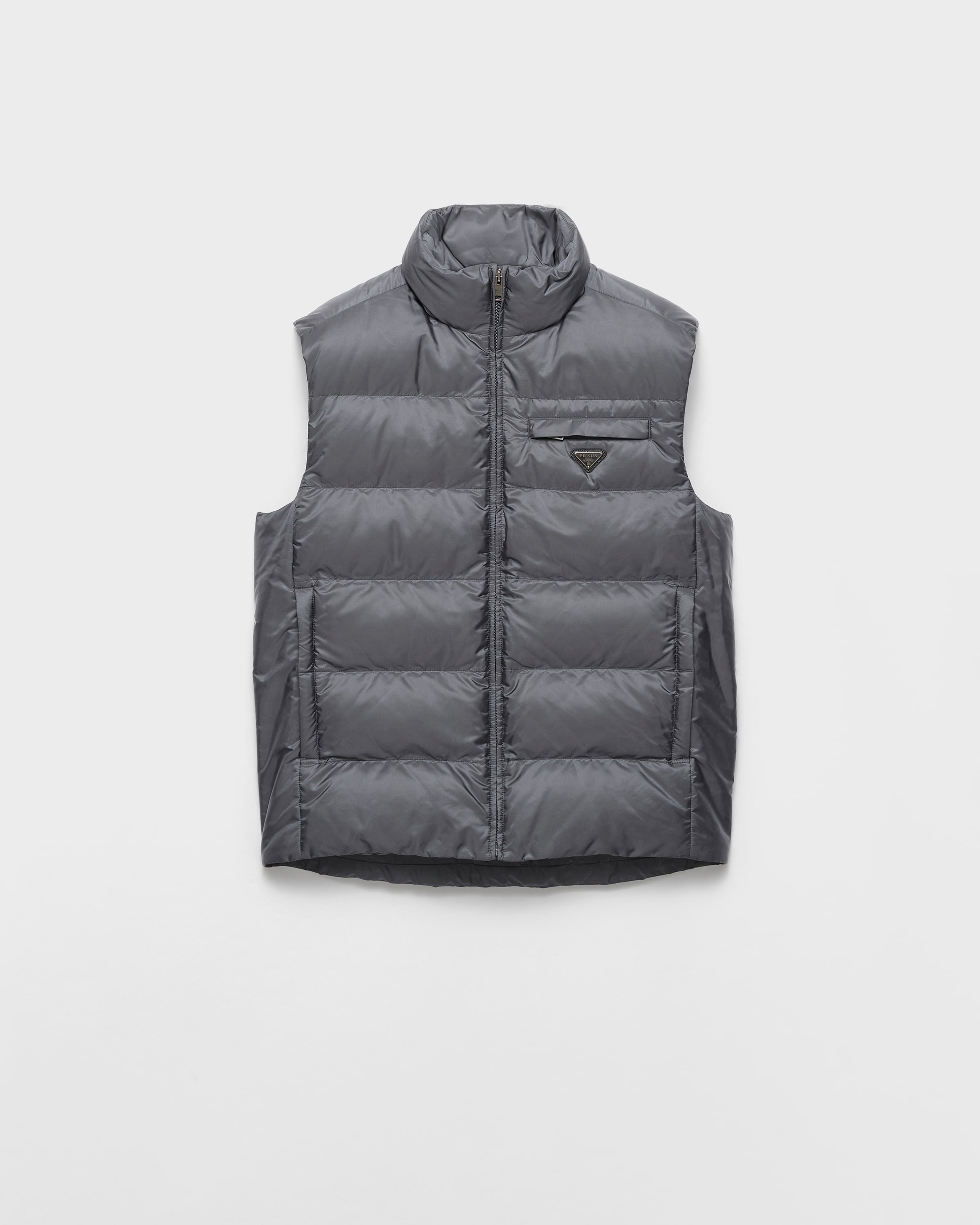 Iron Gray Re-nylon Vest | PRADA - United States