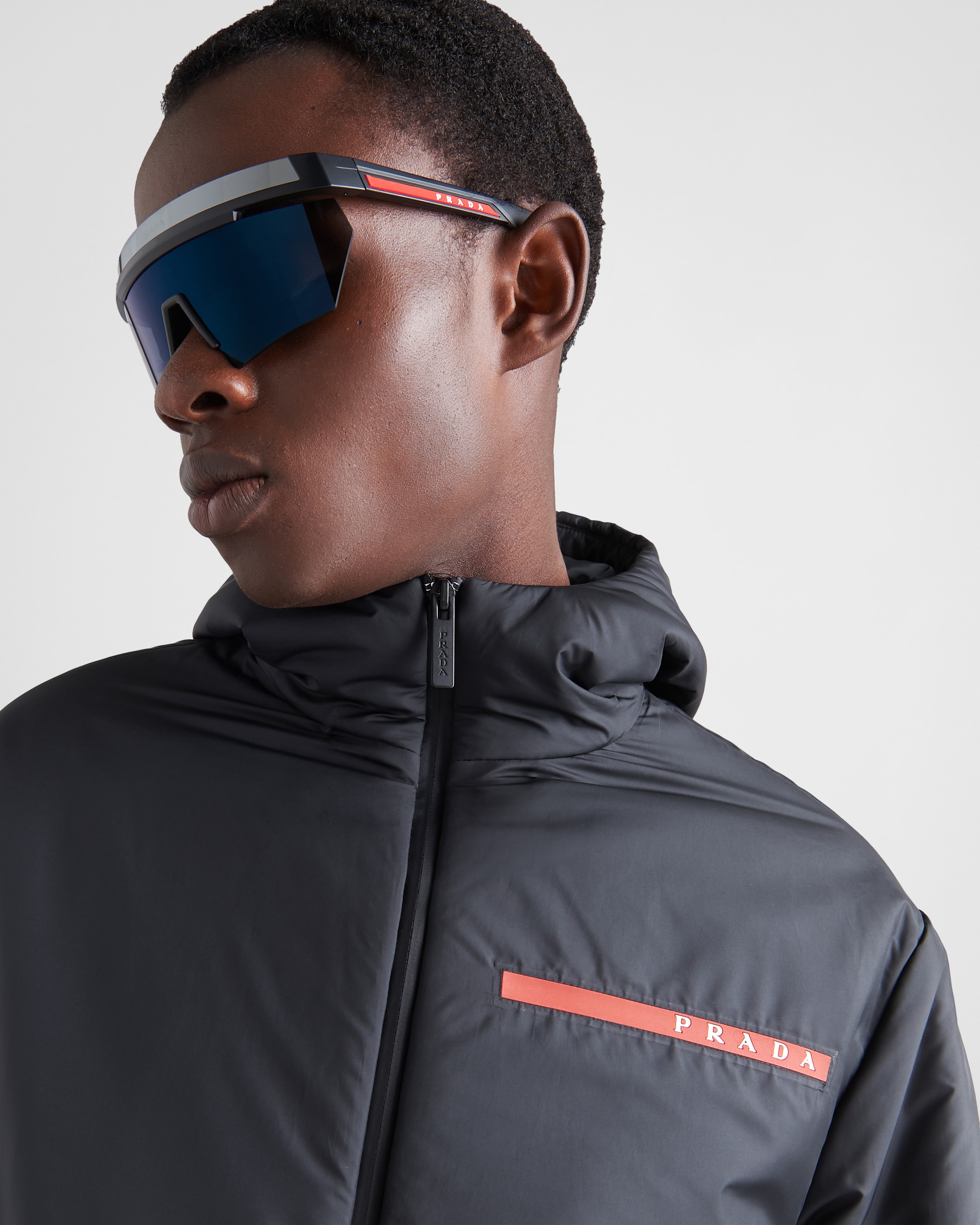 Black Light Polyester Padded Jacket PRADA
