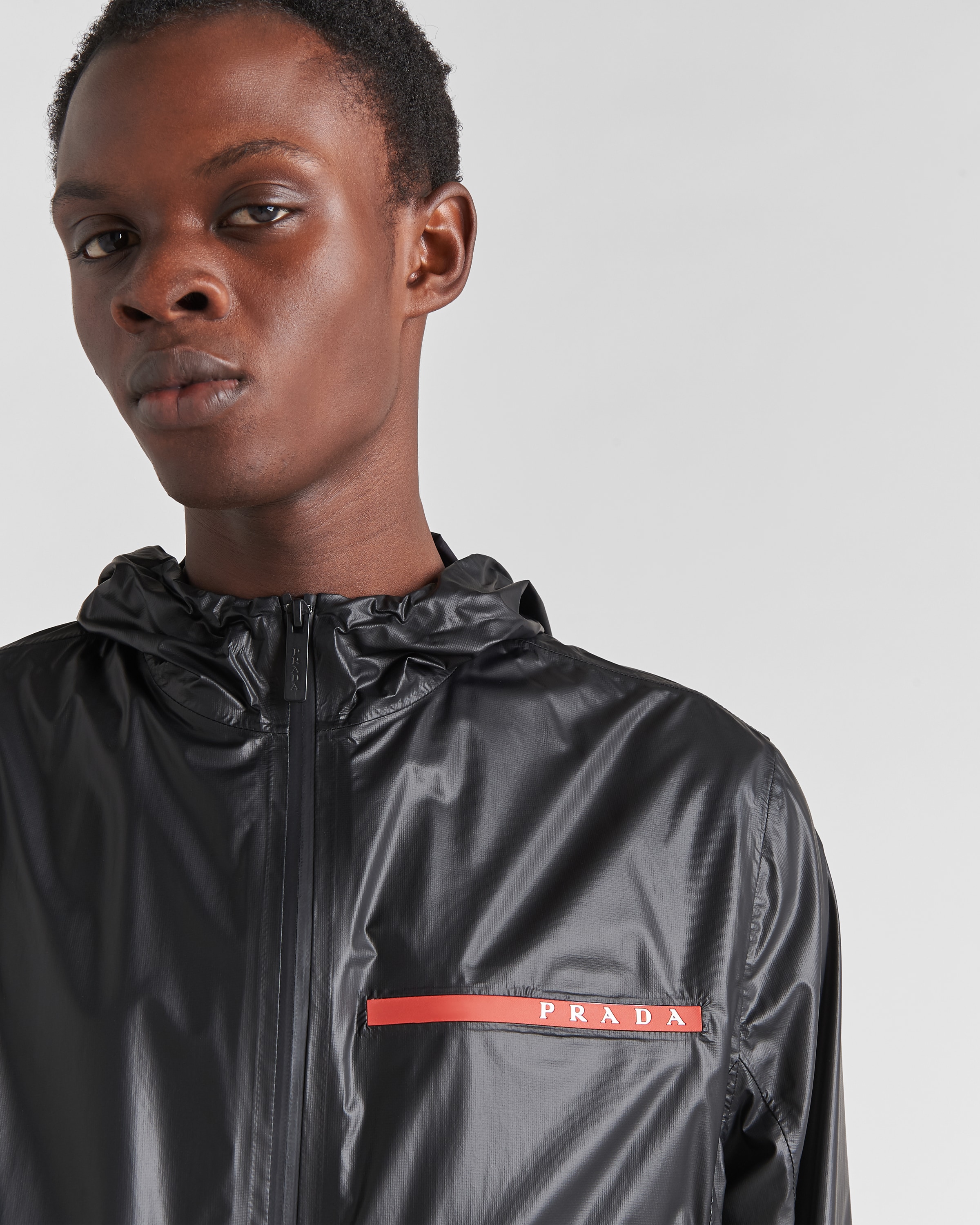 Black Light Re nylon Hooded Jacket PRADA