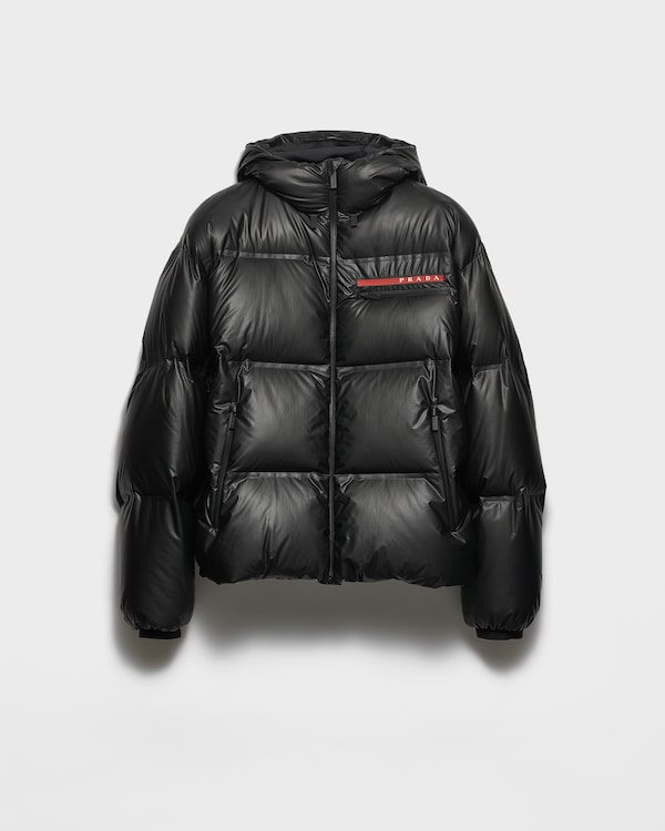 Medium-weight technical fabric down jacket - Black Medium-weight technical fabric down jacket - Black