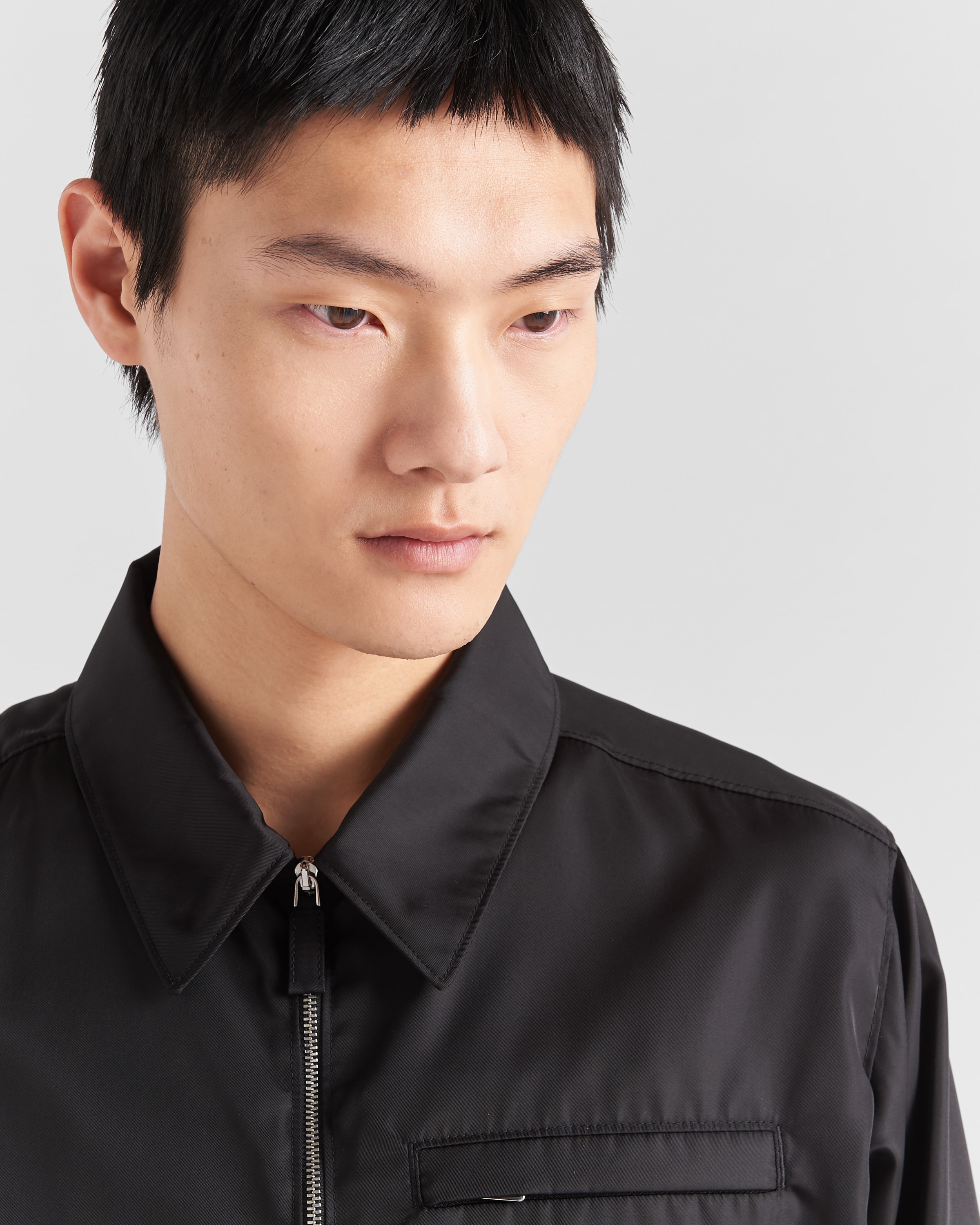 Black Re nylon Blouson Jacket PRADA