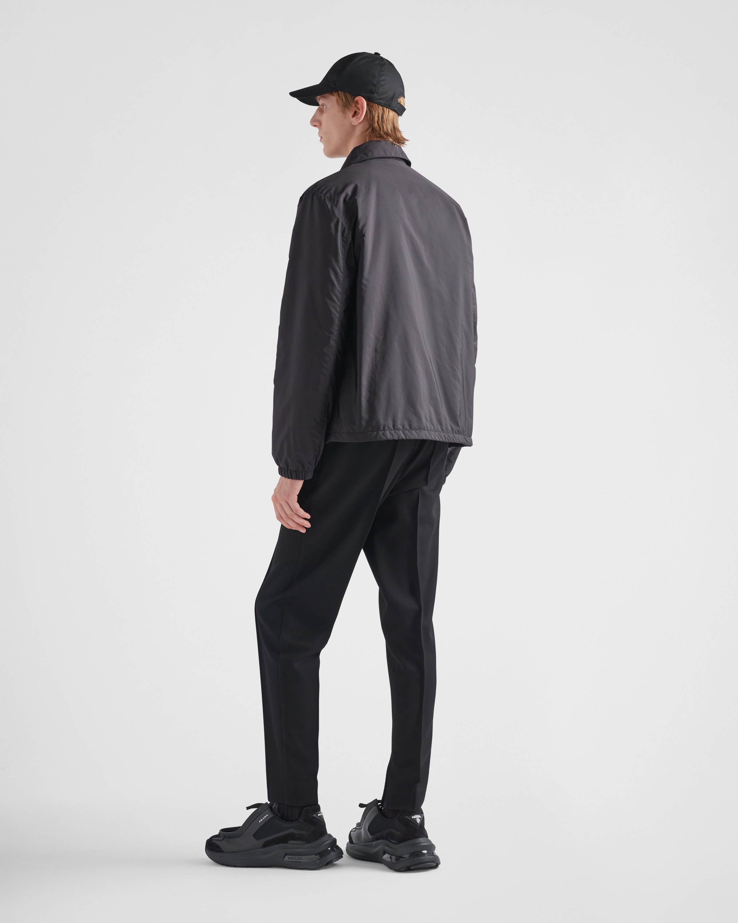 スタジャン SGB737 1WQ9 F0002 Black Re-Nylon blouson jacket | PRADA