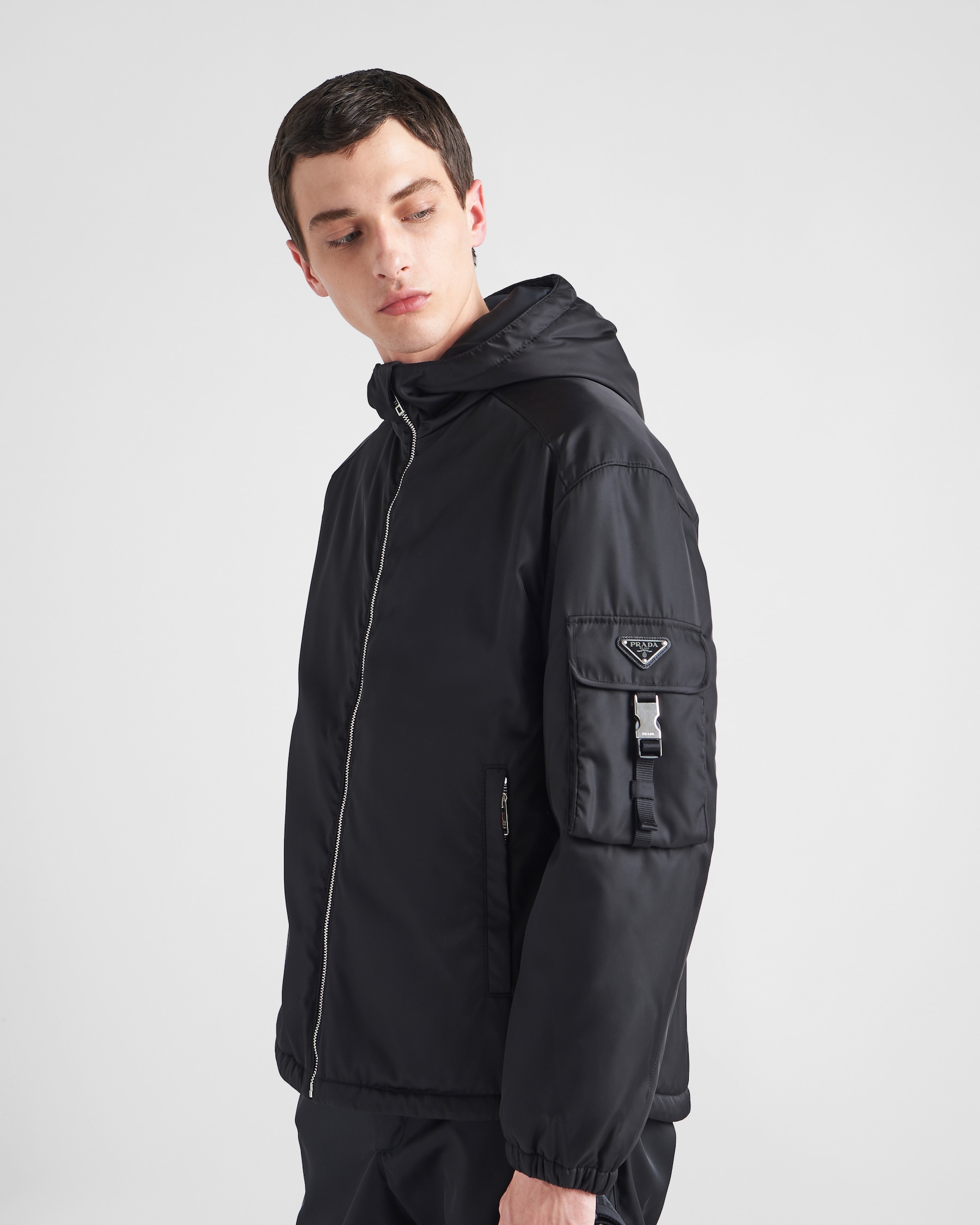 Black Re-nylon Blouson Jacket | PRADA