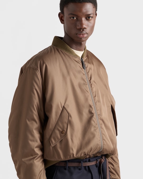 Re-Nylon bomber jacket - Bamboo Gray Re-Nylon bomber jacket - Bamboo Gray