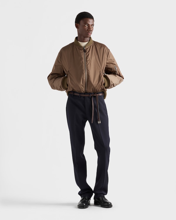 Re-Nylon bomber jacket - Bamboo Gray Re-Nylon bomber jacket - Bamboo Gray
