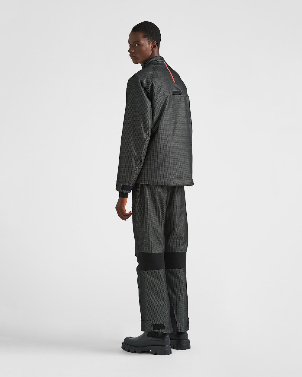 silver Reflective fabric ski jacket | Prada