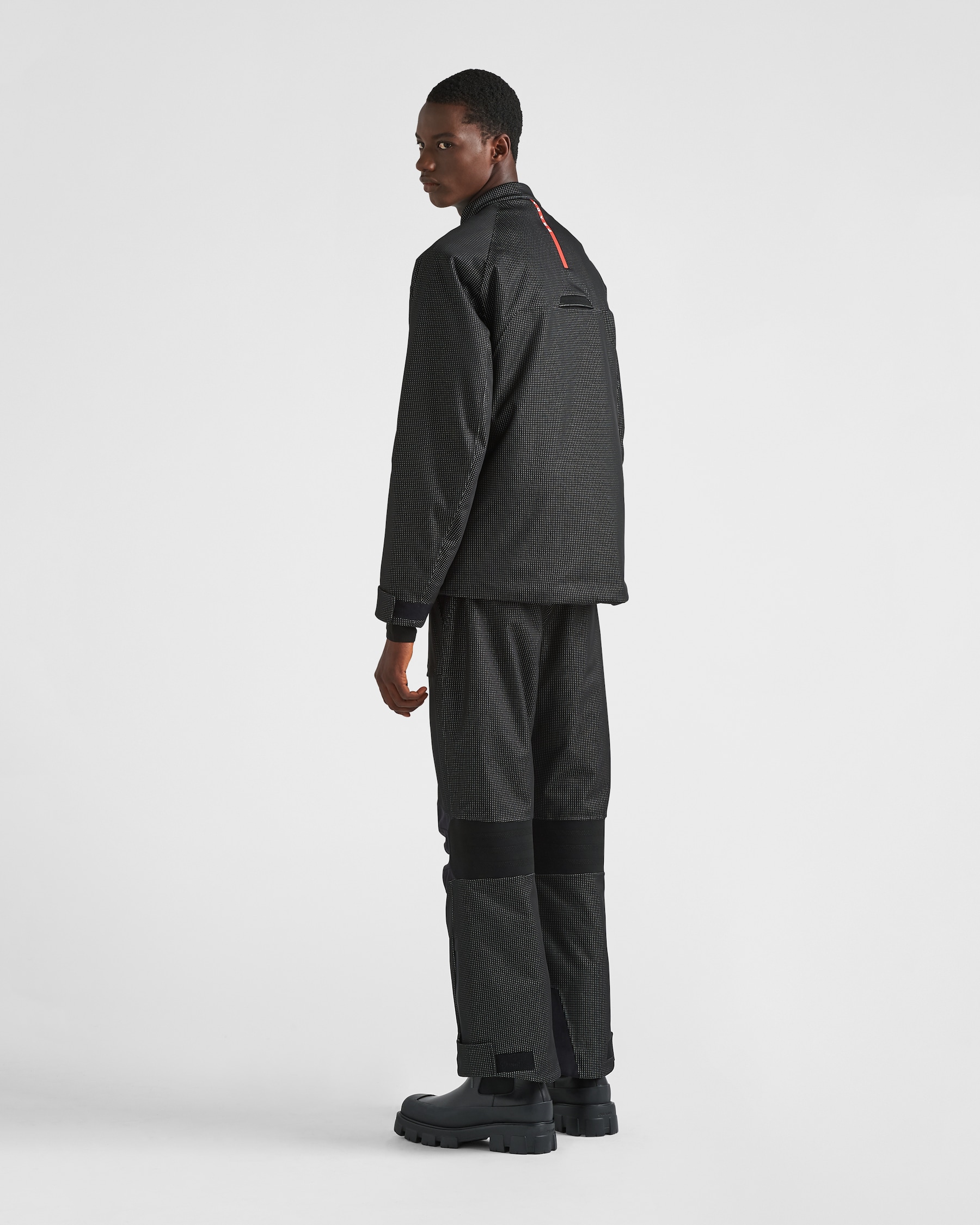 Black/silver Reflective Fabric Ski Jacket | PRADA