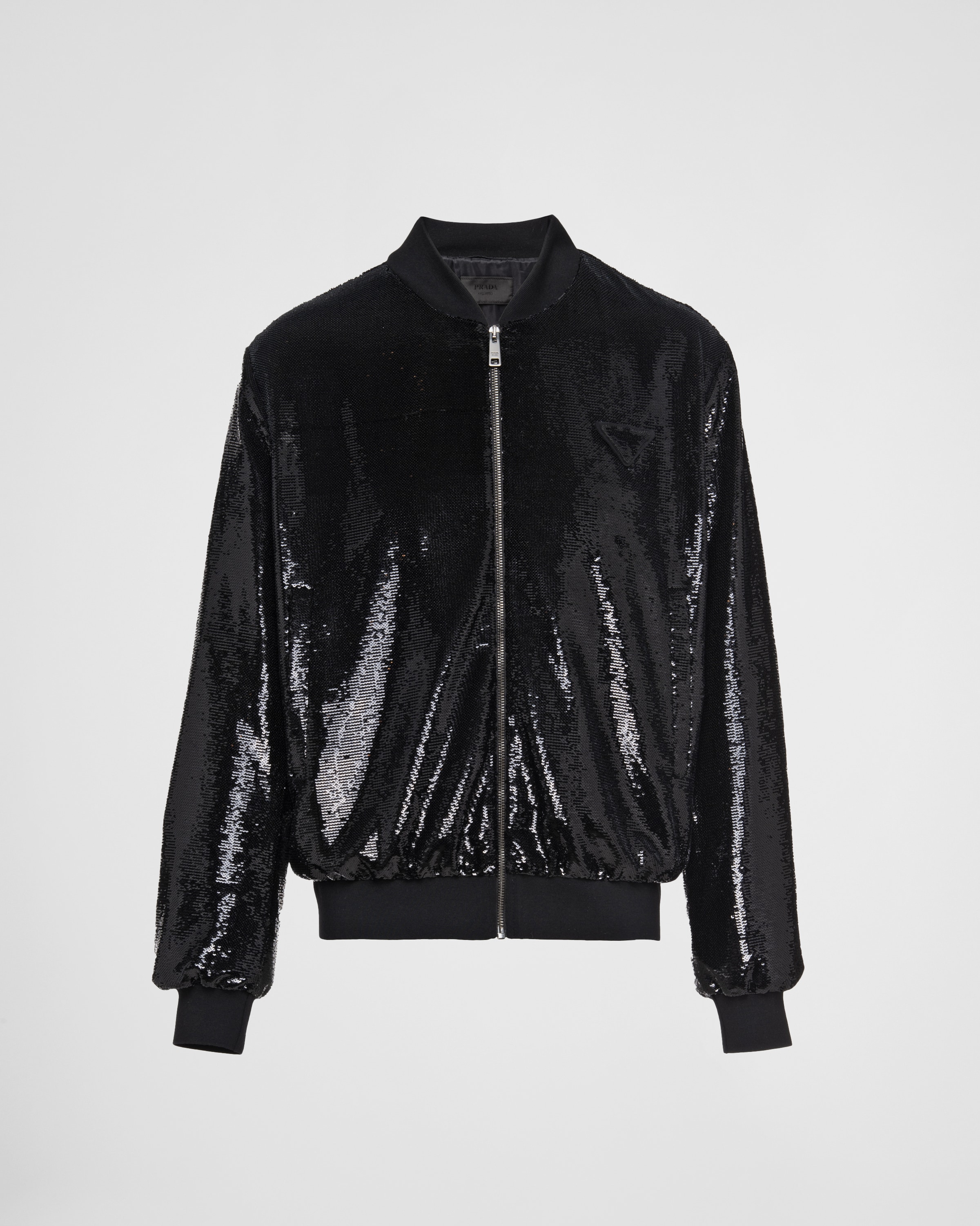 Black glitter 2025 bomber jacket