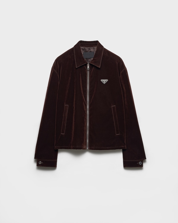 Cazadora de terciopelo de algodón - Ébano Cazadora de terciopelo de algodón - Ébano