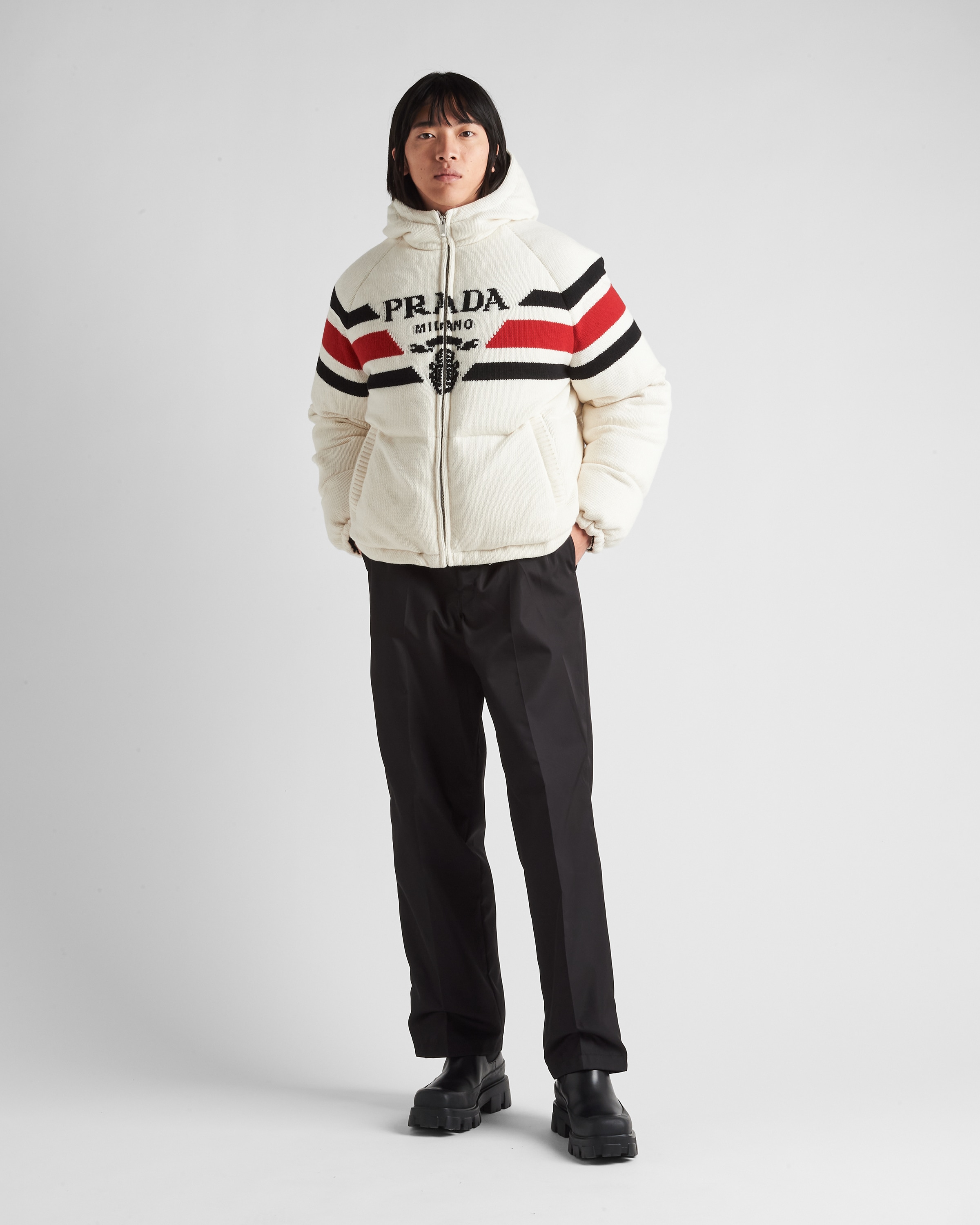 Prada cropped cashmere down jacket Outlet